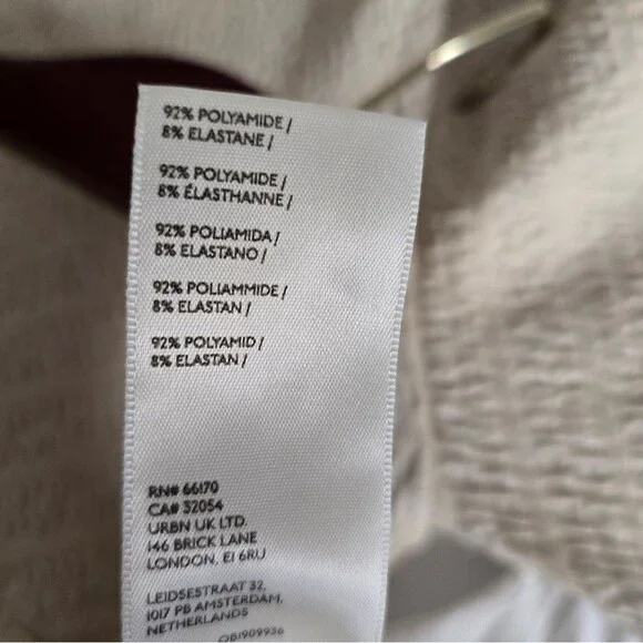 NWT Free People Textured Cottage Knit Midi Dress Neutral Ivory Open Back M/L - Picture 12 of 16